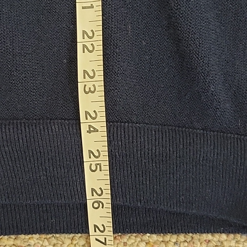Lacoste Men's Dark Blue V-Neck Sweater, Sz XL Grandpa, Vintage - Picture 6 of 6